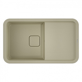 Мойка для кухни Omoikiri Tasogare 86-BE 4993455 прямоуг. 86х51 глуб. 23см (толщ.10мм) вып. 3 1/2" (врезная) крыло универсал ваниль Водяной