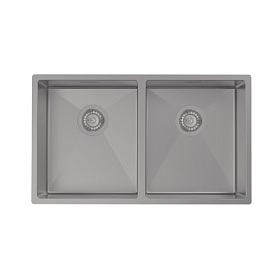 Мойка для кухни Iddis Edifice EDI75G2i77 прямоуг. 74,5х44 глуб. 20см (толщ.1,2мм) вып. 3 1/2" (врезная, подстольная) графит
