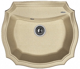 Мойка для кухни Florentina Эмилия 640 20.355.D0640.107 овальная 64х55 глуб. 20см вып. 3 1/2" (врезная) песочная