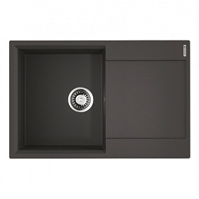 Мойка для кухни Omoikiri Daisen 78-BL 4993327 прямоуг. 78х51 глуб. 23см (толщ.10мм) вып. 3 1/2" (врезная) крыло универсал чёрная Водяной