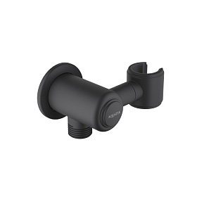 Шланговое подключение для душа с держателем для лейки Aquatek AQ2462MB латунь чёрный чёрное