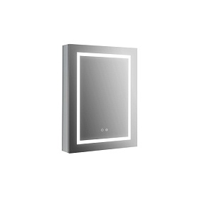Зеркало-шкаф Aquatek 60 хром с подогревом LED подсветка AQ7604-MLC