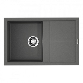 Мойка для кухни Omoikiri Sumi 79-PL 4993667 прямоуг. 79х50 глуб. 23см (толщ.10мм) вып. 3 1/2" (врезная) крыло универсал платина Водяной