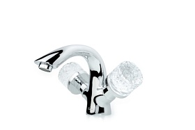 Смеситель для умывальника (раковины) Boheme Crystal 271-CRST хром латунь Водяной