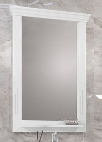 Зеркало Opadiris Риспекто 65 белое с полочкой 00-00007057 Водяной