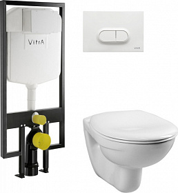 Унитаз Vitra Normus с инсталляцией (комплект) сид.дюропласт , кнопка белая 9773B003-7201 Водяной