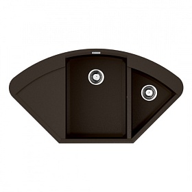 Мойка для кухни Omoikiri Sakaime 105C-DC 4993208 трапеция 105,7х57,5 глуб. 23см (толщ.10мм) вып. 3 1/2" (врезная) крыло слева темный шоколад