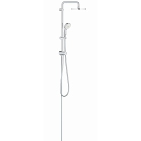 Душевая стойка с верхней тропич.лейкой (смеситель отдельно) Grohe Tempesta New Rustic d200 мм 4 реж. 27399002 хром круглая