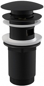 Донный клапан для умывальника click/clack 1 1/4" Alca Drain A392BLACK автомат, металл