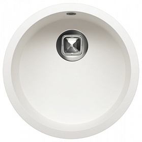 Мойка для кухни Tolero Classic R-104.923 круглая 43,5х43,5 глуб. 21,6см вып. 3 1/2" (врезная, подстольная) белая