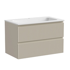 Тумба под раковину Sancos Snob R 80 подвесная 2 выдв.ящ. beige soft SNR80CE