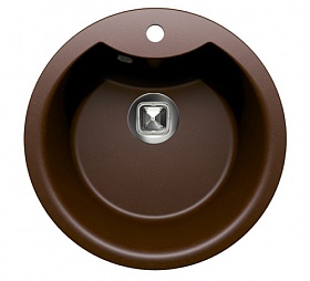 Мойка для кухни Tolero Classic R-108E.817 круглая 51х51 глуб. 21,6см вып. 3 1/2" (врезная) коричневая