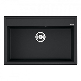 Мойка для кухни Omoikiri Daisen 77-BL 4993630 прямоуг. 77х51 глуб. 21,7см (толщ.10мм) вып. 3 1/2" (врезная) чёрная