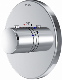 Смеситель для душа термостат (внешняя часть) AM.PM Like F8075500 хром латунь Водяной