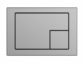 Кнопка смыва (клавиша) для инсталляции Cersanit Corner прямоугольная хром матовая 64107 Водяной