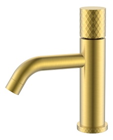 Смеситель для умывальника (раковины) Boheme Stick Matt Gold Diamond 121-MG matt gold латунь Водяной