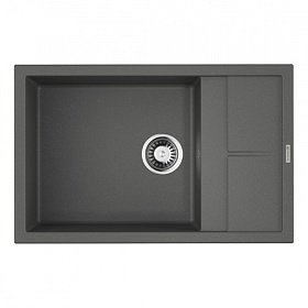 Мойка для кухни Omoikiri Sumi 78-LB-PL 4993724 прямоуг. 78х50 глуб. 20см (толщ.10мм) вып. 3 1/2" (врезная) крыло универсал платина