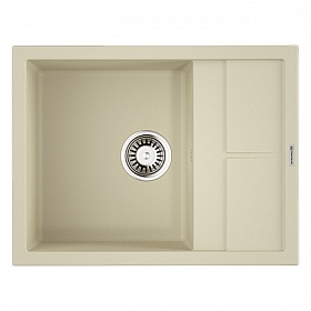 Мойка для кухни Omoikiri Sumi 65-BE 4993671 прямоуг. 65х50 глуб. 23см (толщ.10мм) вып. 3 1/2" (врезная) крыло универсал ваниль