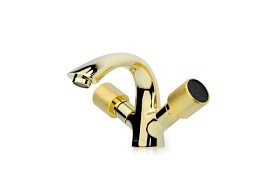 Смеситель для умывальника (раковины) Boheme Royal Cristal 291-Royal/CRST black золото латунь