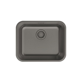 Мойка для кухни Iddis Mate MAT53GMi77 прямоуг. 53,5х43,3 глуб. 20см (толщ.0,8мм) вып. 3 1/2" (врезная, подстольная) PVD графит