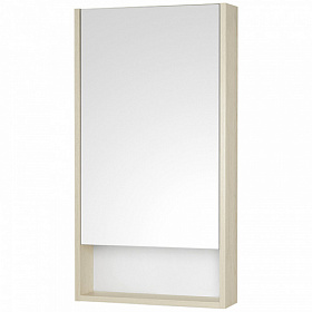 Зеркало-шкаф Акватон Сканди 45 белый/дуб верона с полочкой 1A252002SDB20