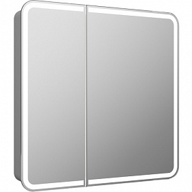 Зеркало-шкаф Континент Elliott Led 80х80 белое LED подсветка МВК014 Водяной