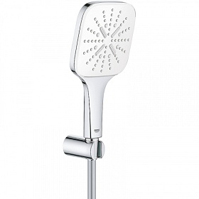 Душевая лейка с шлангом и держателем Grohe Rainshower SmartActive 26588LS0 белая/хром