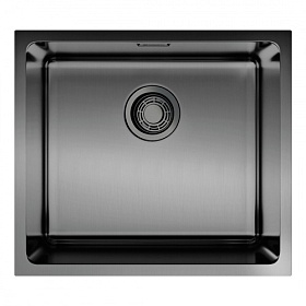 Мойка для кухни Omoikiri Tadzava 49-U-GM 4993076 прямоуг. 49х44 глуб. 20см (толщ.0,8мм) вып. 3 1/2" (подстольная) PVD вороненая сталь
