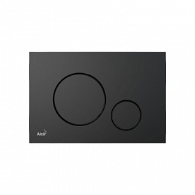 Кнопка смыва (клавиша) для инсталляции Alca Drain прямоугольная c кругл.кнопками чёрная матовая M678 Водяной