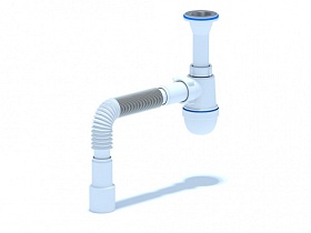 Сифон для раковины вып. 1 1/4" х 40 АНИ Пласт с гофрой 40х40/50 C2015