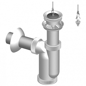 Сифон для раковины вып. 1 1/2" х 40 Sam Holding T-1015B DN40 621357