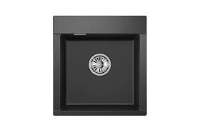Мойка для кухни Granula Estetica ES-4701 чёрный квадратная 47х50 глуб. 20см вып. 3 1/2" (накладная) чёрная