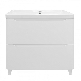 Тумба с раковиной Azario Lotos 80/2 Н напольная 2 выдв.ящ. белая CS00081987 Водяной