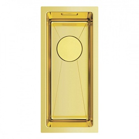 Мойка для кухни Omoikiri Taki 20-U/IF-LG 4973091 прямоуг. 20х44 глуб. 18см (толщ.1,2мм) вып. 3 1/2" (универсальная) PVD светлое золото