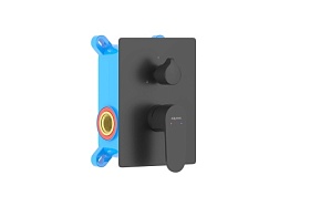 Смеситель для душа внеш. и скрытая часть (в сборе) Aquatek Оберон AQ1246MB чёрный латунь
