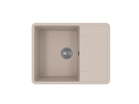 Мойка для кухни Florentina Пьемонт 650 17.030.C0650.104 прямоуг. 650х51 глуб. 20см вып. 3 1/2" (врезная) крыло универсал бежевая