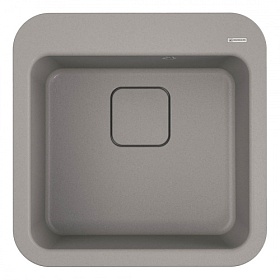 Мойка для кухни Omoikiri Tasogare 51-GR 4993740 квадратная 51х51 глуб. 19см (толщ.10мм) вып. 3 1/2" (врезная) leningrad grey