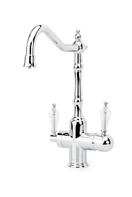 Смеситель для кухни (мойки) Boheme Tradizionale Chromo Swarovski 113-SW с переключ.для фильтра питьевой воды хром латунь Водяной
