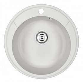 Мойка для кухни Granula Standart ST-4802 круглая 48х48 глуб. 18см вып. 3 1/2" (врезная) белая