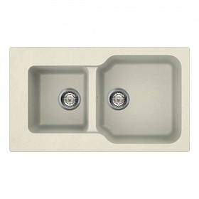 Мойка для кухни Omoikiri Maru 86-2-BE 4993285 прямоуг. 86х50 глуб. 21,5см (толщ.10мм) вып. 3 1/2" (врезная) ваниль