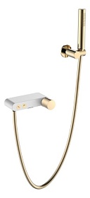Смеситель для ванны/душа (короткий излив) Boheme Stick White Touch Gold 123-WG.2 белый/золото латунь Водяной