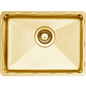 Мойка для кухни TopZero TZ RS/R10 ColorX TZ RS 500 GOLD прямоуг. 50х45 глуб. 21,5см (толщ.1,2мм) вып. 3 1/2" (подстольная) золото