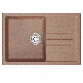Мойка для кухни Mixline ML-GM19 551981 прямоуг. 75х50 глуб. 20см вып. 3 1/2" (врезная) крыло универсал терракот
