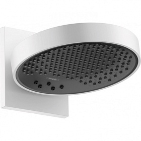 Лейка верхнего душа Hansgrohe Rainfinity 26232700 d250 мм 3-х реж. белая круглая с душевым кронштейном