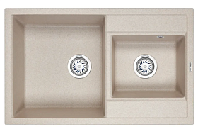 Мойка для кухни Granula GR-8201 пирит прямоуг. 82х50 глуб. 19,5см вып. 3 1/2" (врезная) пирит