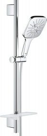 Душевая стойка с лейкой и шлангом Grohe Rainshower SmartActive 630 мм d130 мм квадратная 3-х реж. с мыльницей 26584000 хром