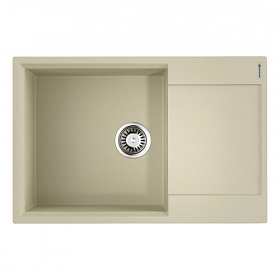 Мойка для кухни Omoikiri Daisen 78-LB-BE 4993686 прямоуг. 78х51 глуб. 23см (толщ.10мм) вып. 3 1/2" (врезная) крыло универсал ваниль Водяной