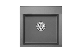 Мойка для кухни Granula Estetica ES-5201 графит прямоуг. 52х50 глуб. 20см вып. 3 1/2" (накладная) графит
