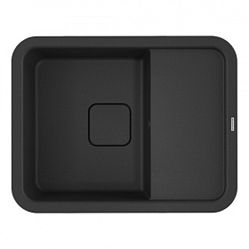 Мойка для кухни Omoikiri Tasogare 65-BL 4993490 прямоуг. 65х51 глуб. 19см (толщ.10мм) вып. 3 1/2" (врезная) крыло универсал чёрная Водяной