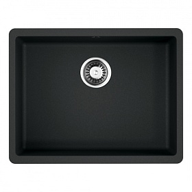 Мойка для кухни Omoikiri Kata 54-U-BL 4993410 прямоуг. 54х42 глуб. 20см (толщ.10мм) вып. 3 1/2" (подстольная) чёрная